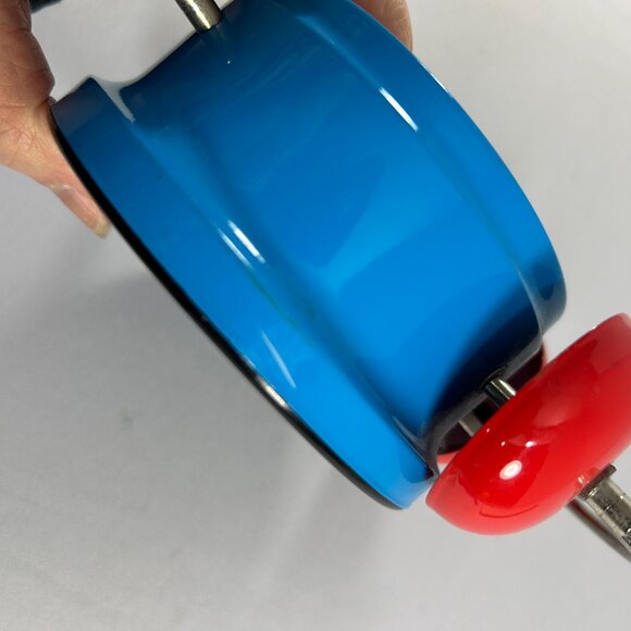 Vintage Thomas & Friends Alarm Clock Train Tank Engine Works Blue Red Twin Bell - Picture 9 of 10